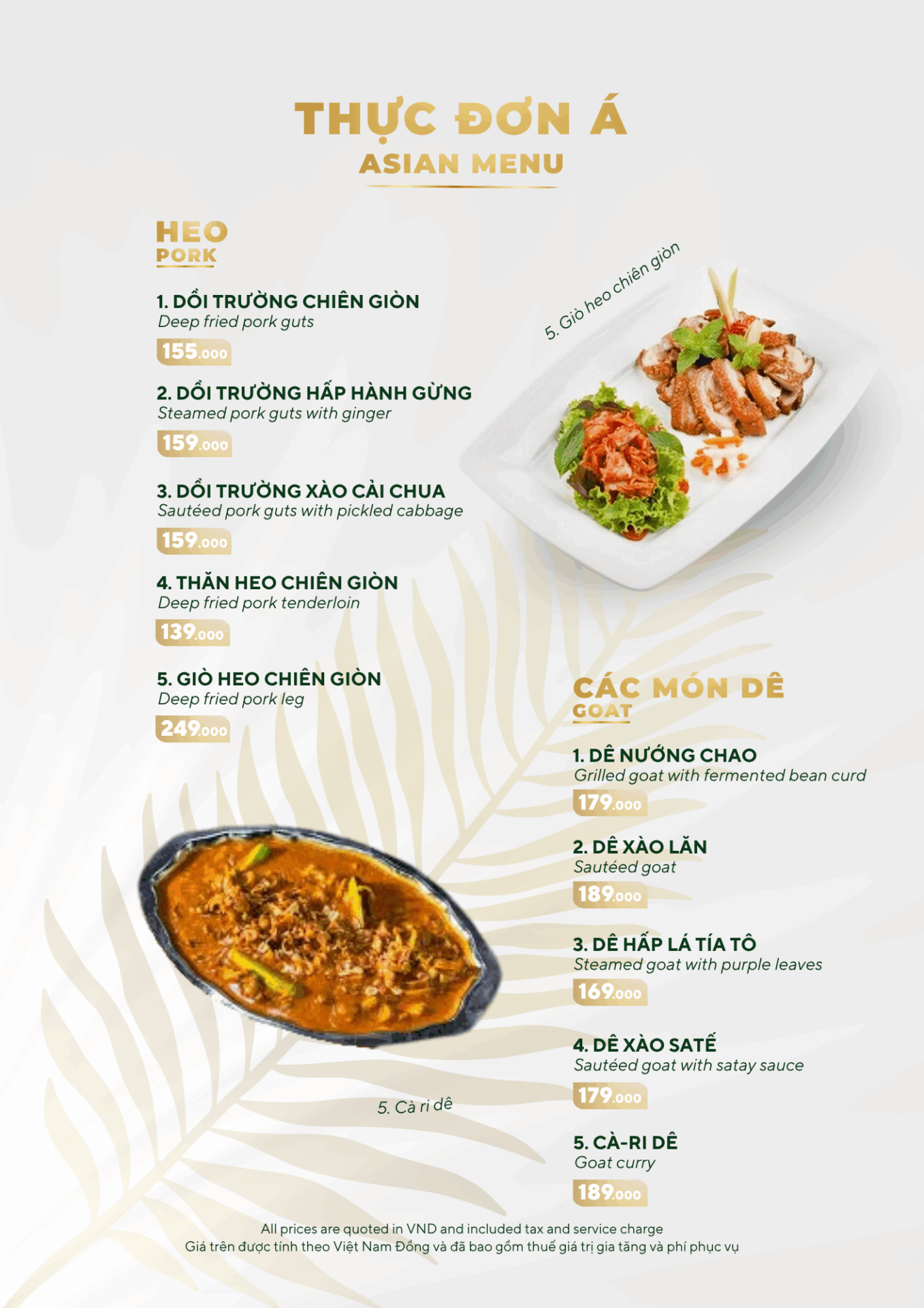 MENU MÓN ĂN