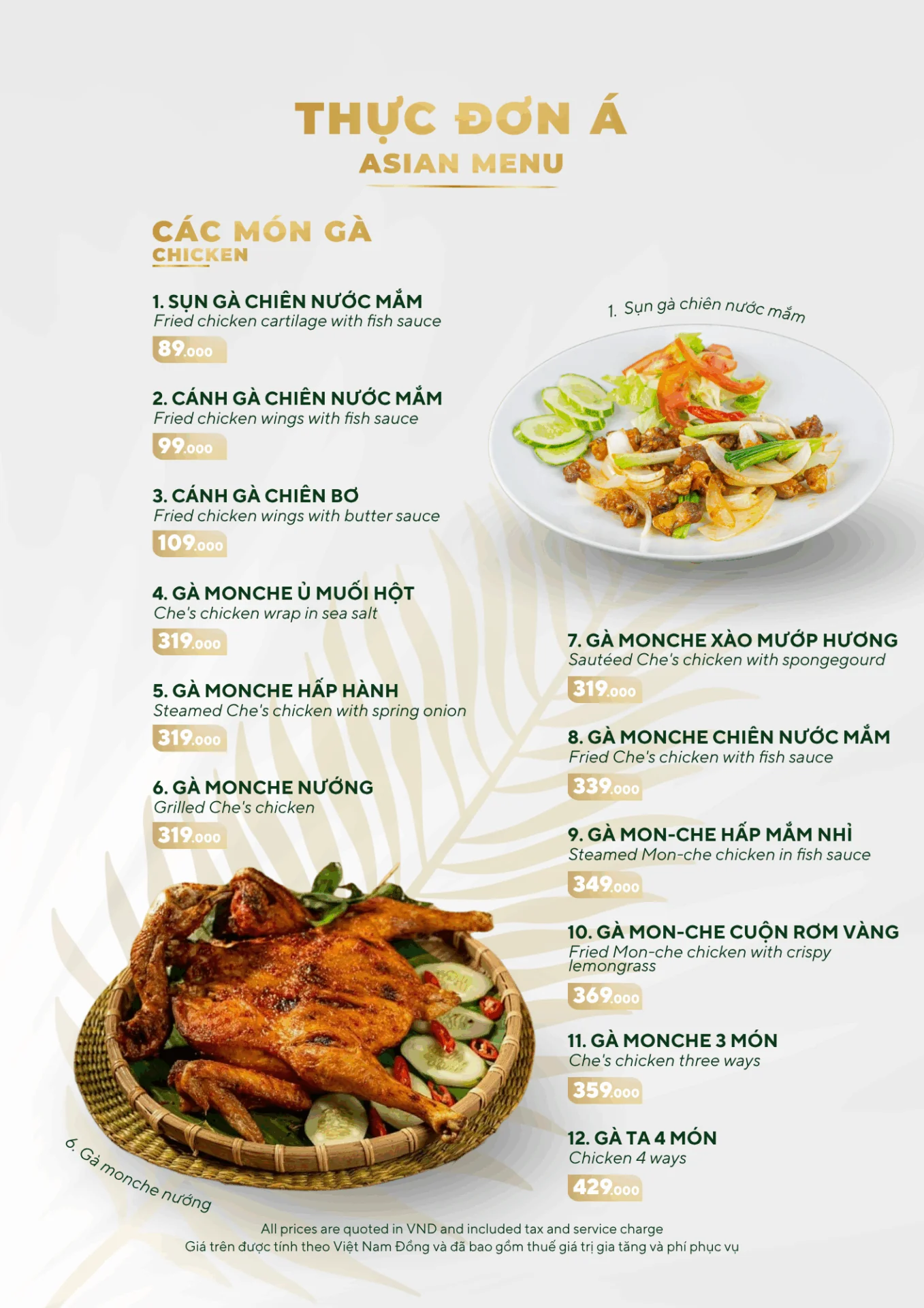 MENU MÓN ĂN