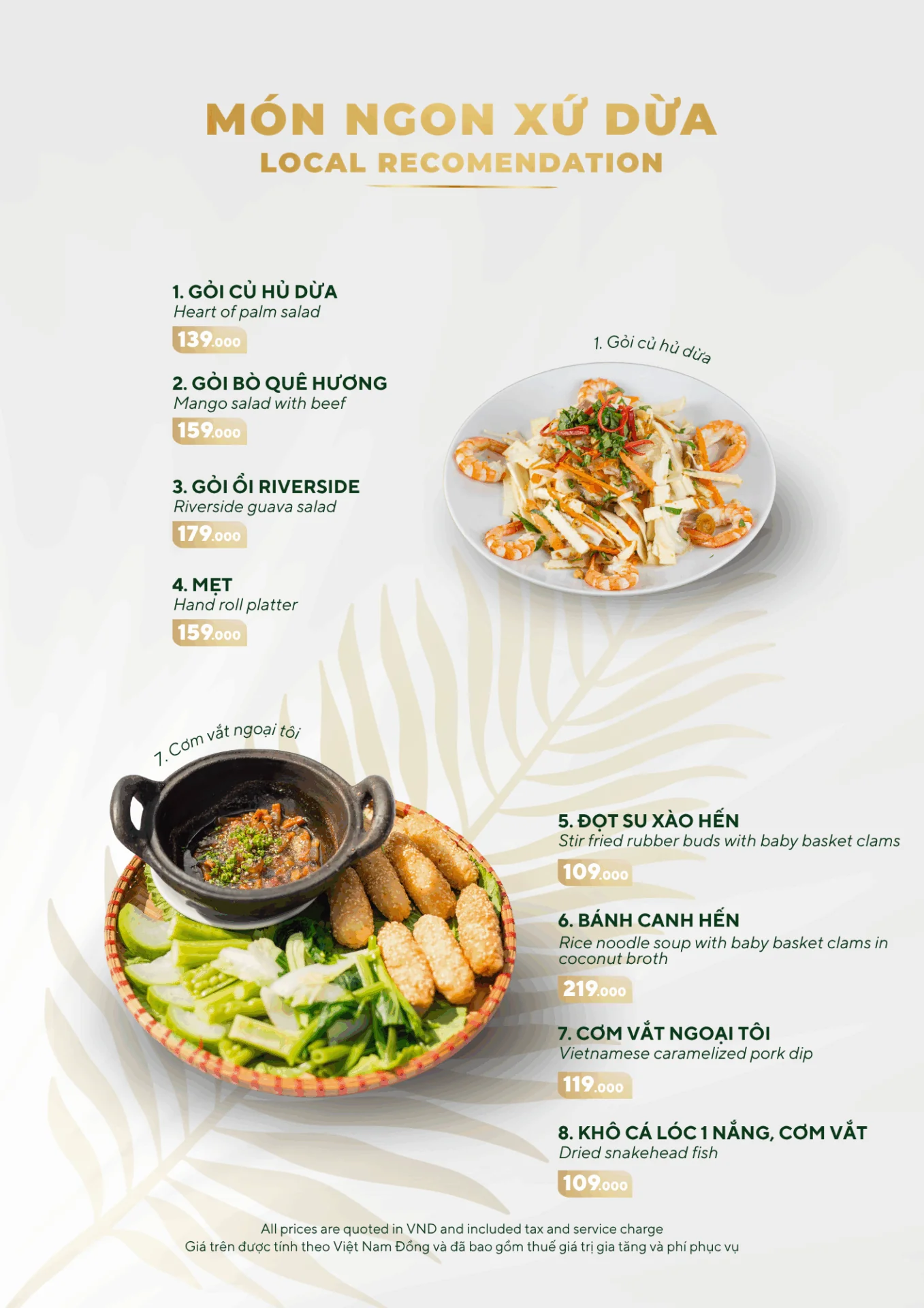 MENU MÓN ĂN