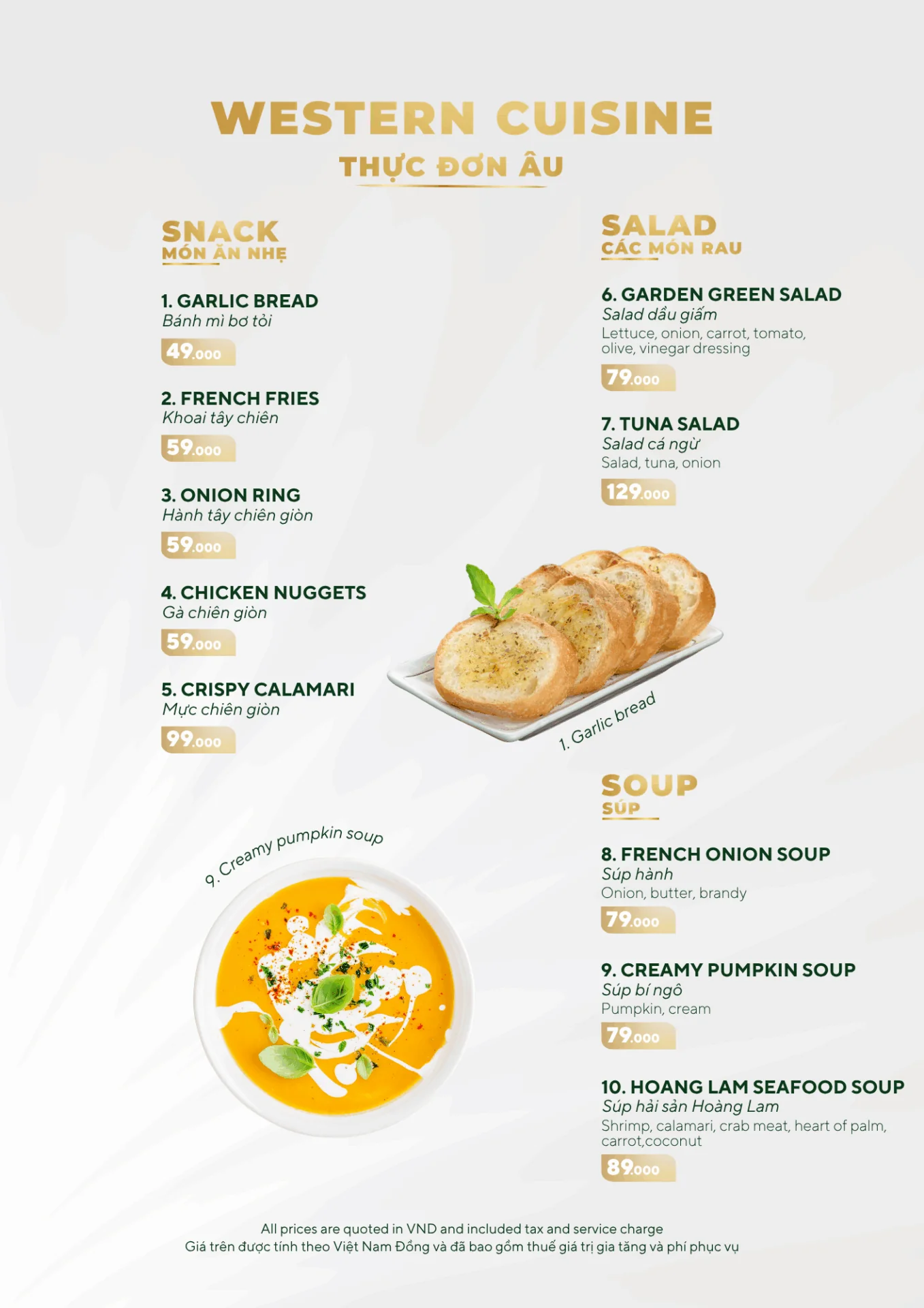 MENU MÓN ĂN