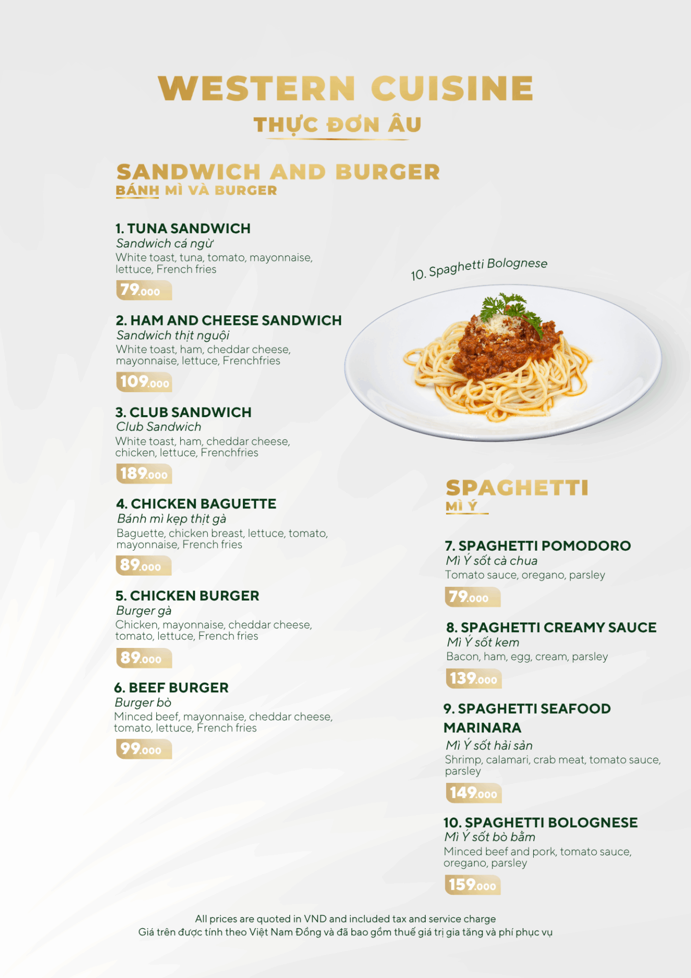 MENU MÓN ĂN