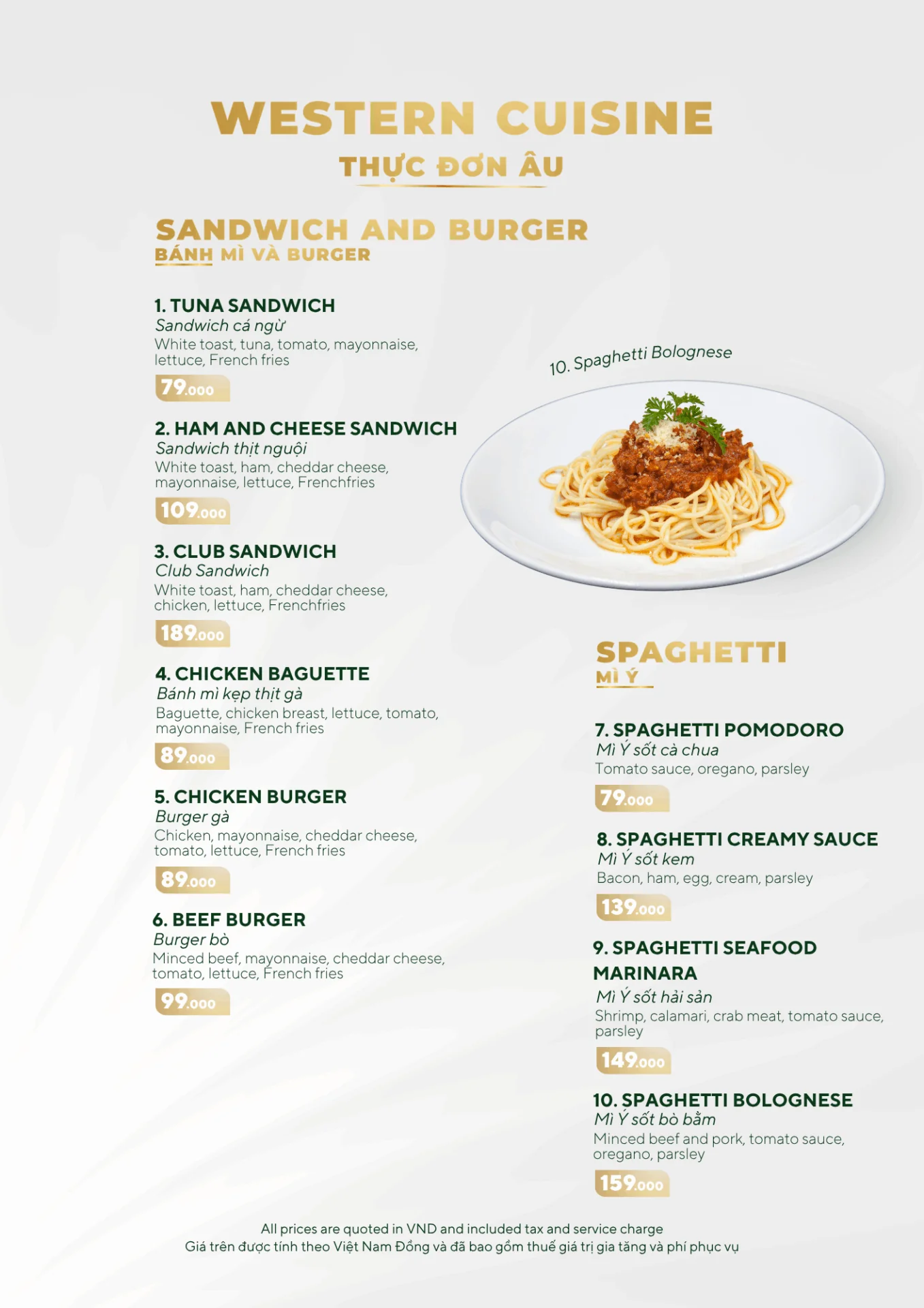 MENU MÓN ĂN