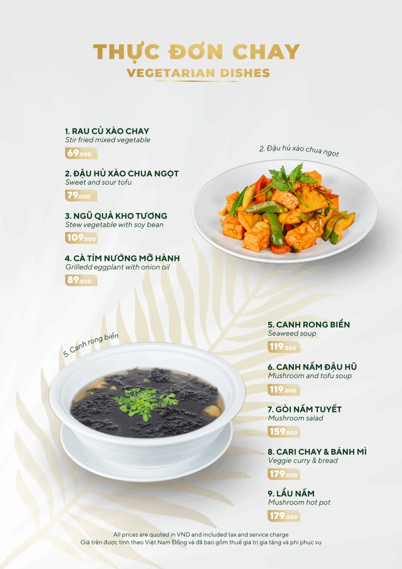 MENU MÓN ĂN