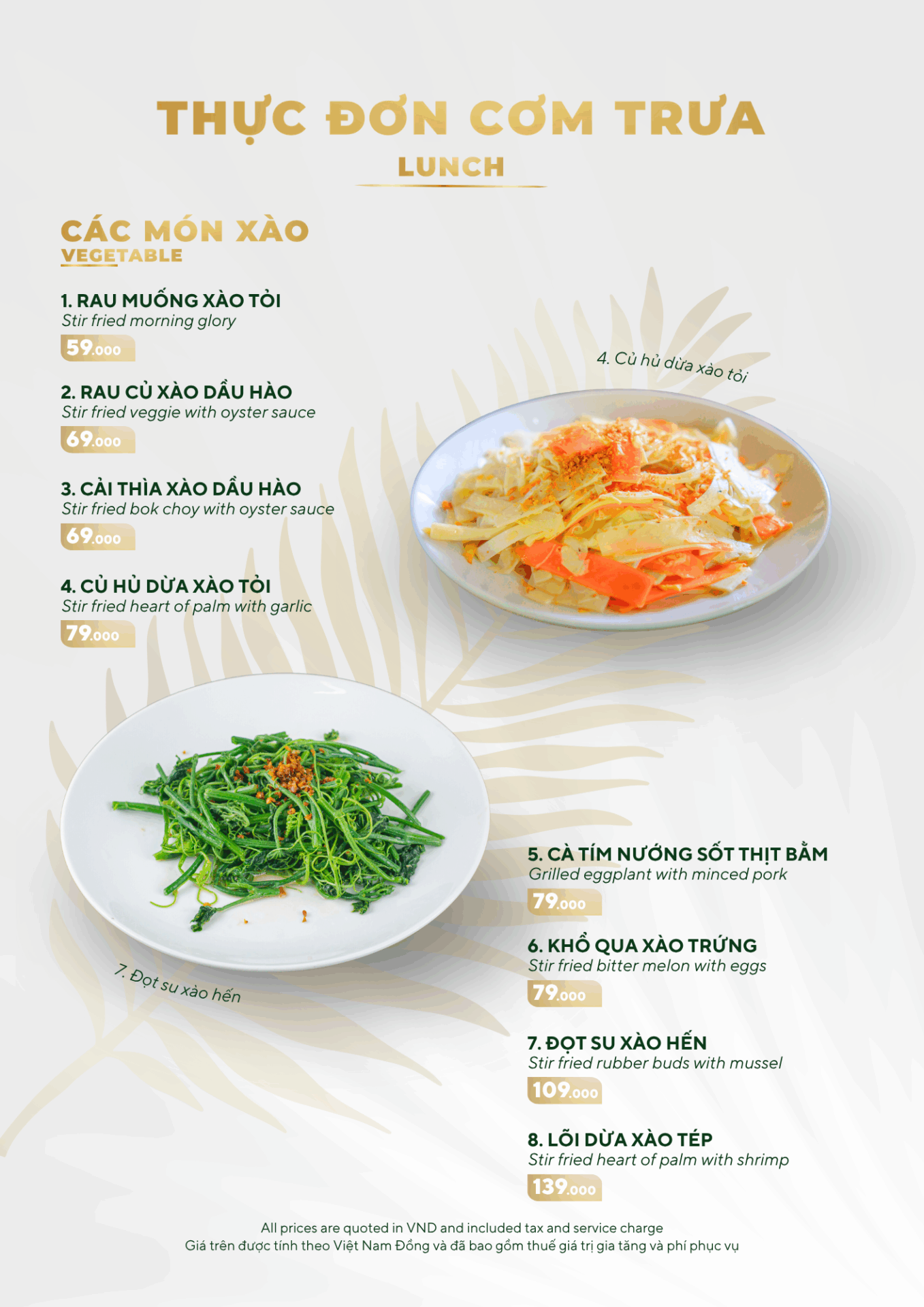 MENU MÓN ĂN