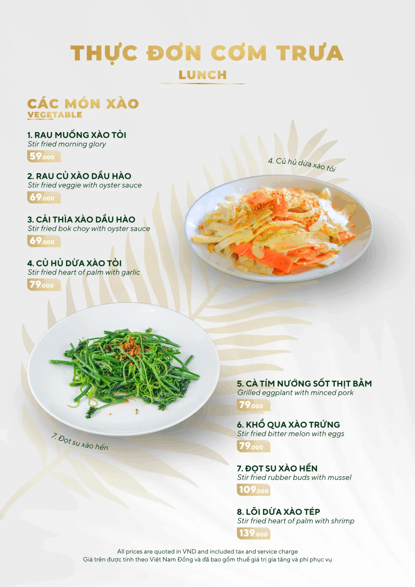 MENU MÓN ĂN