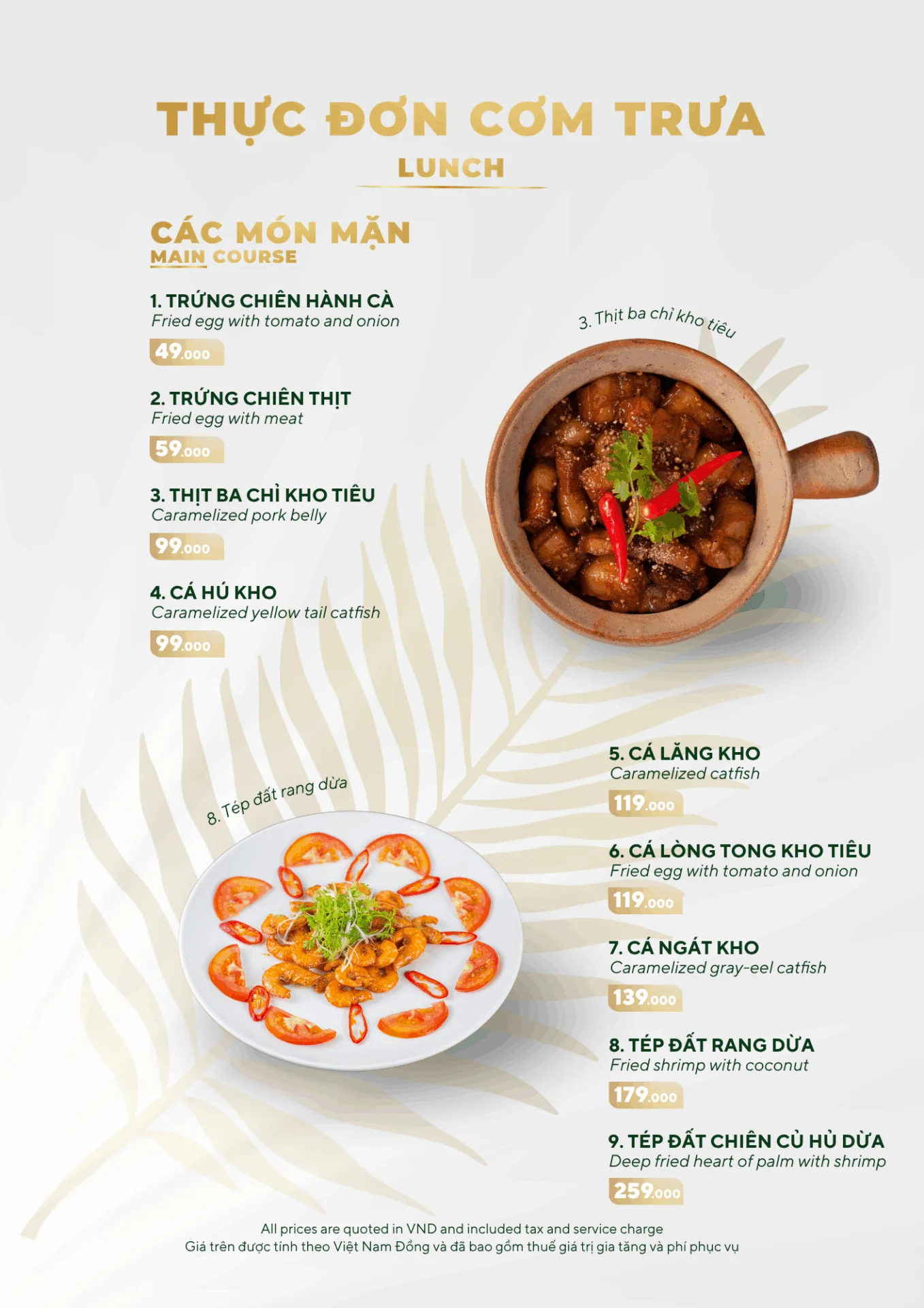 MENU MÓN ĂN