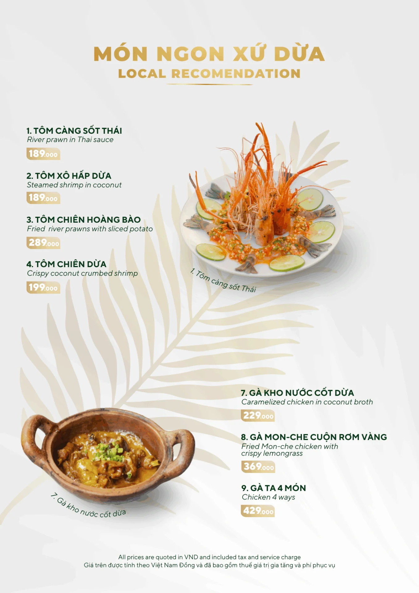 MENU MÓN ĂN