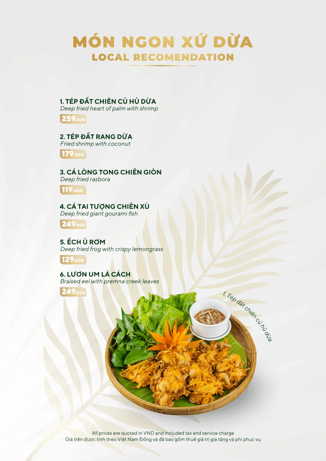MENU MÓN ĂN