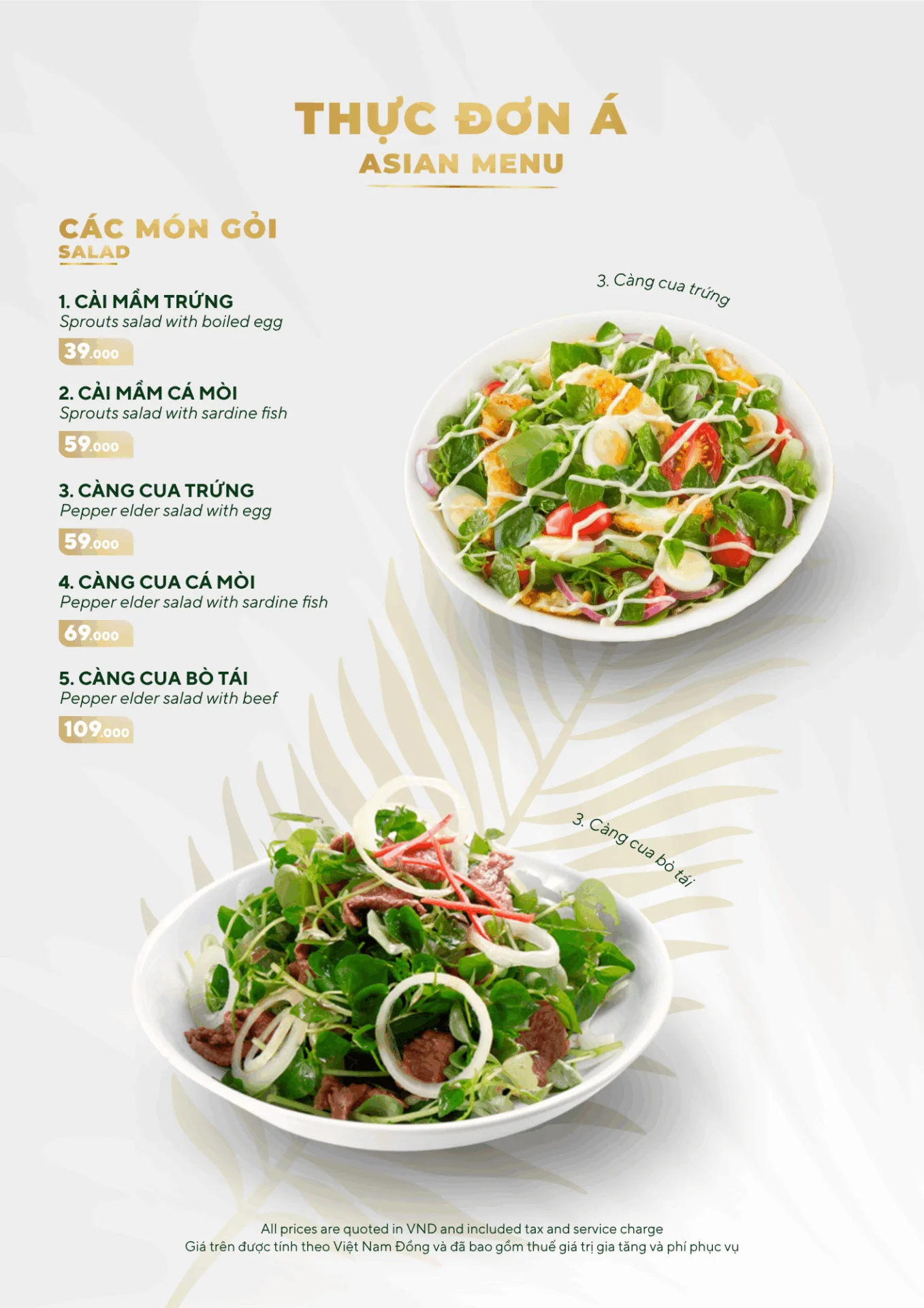 MENU MÓN ĂN
