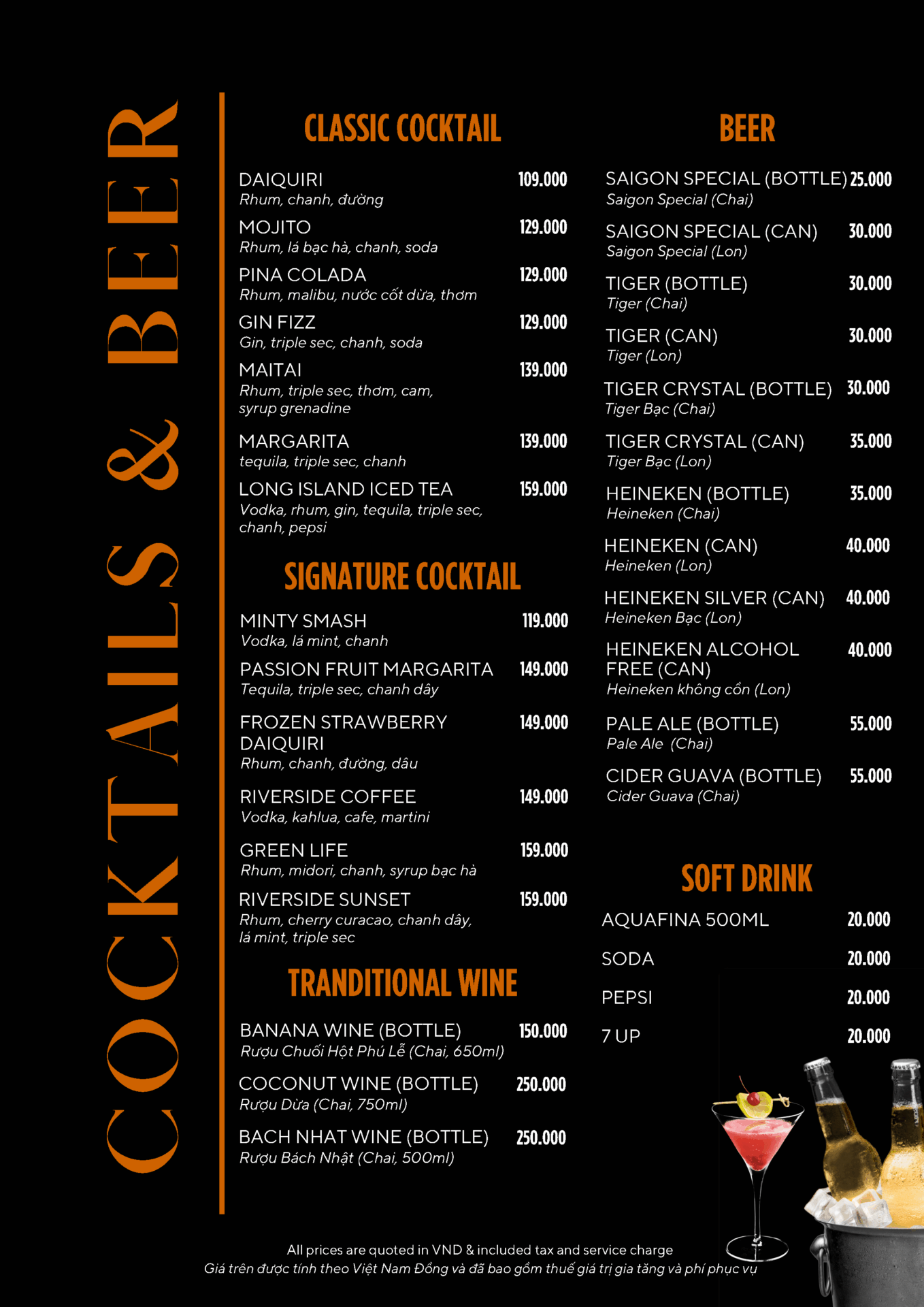 RƯỢU - BIA - COCKTAILS