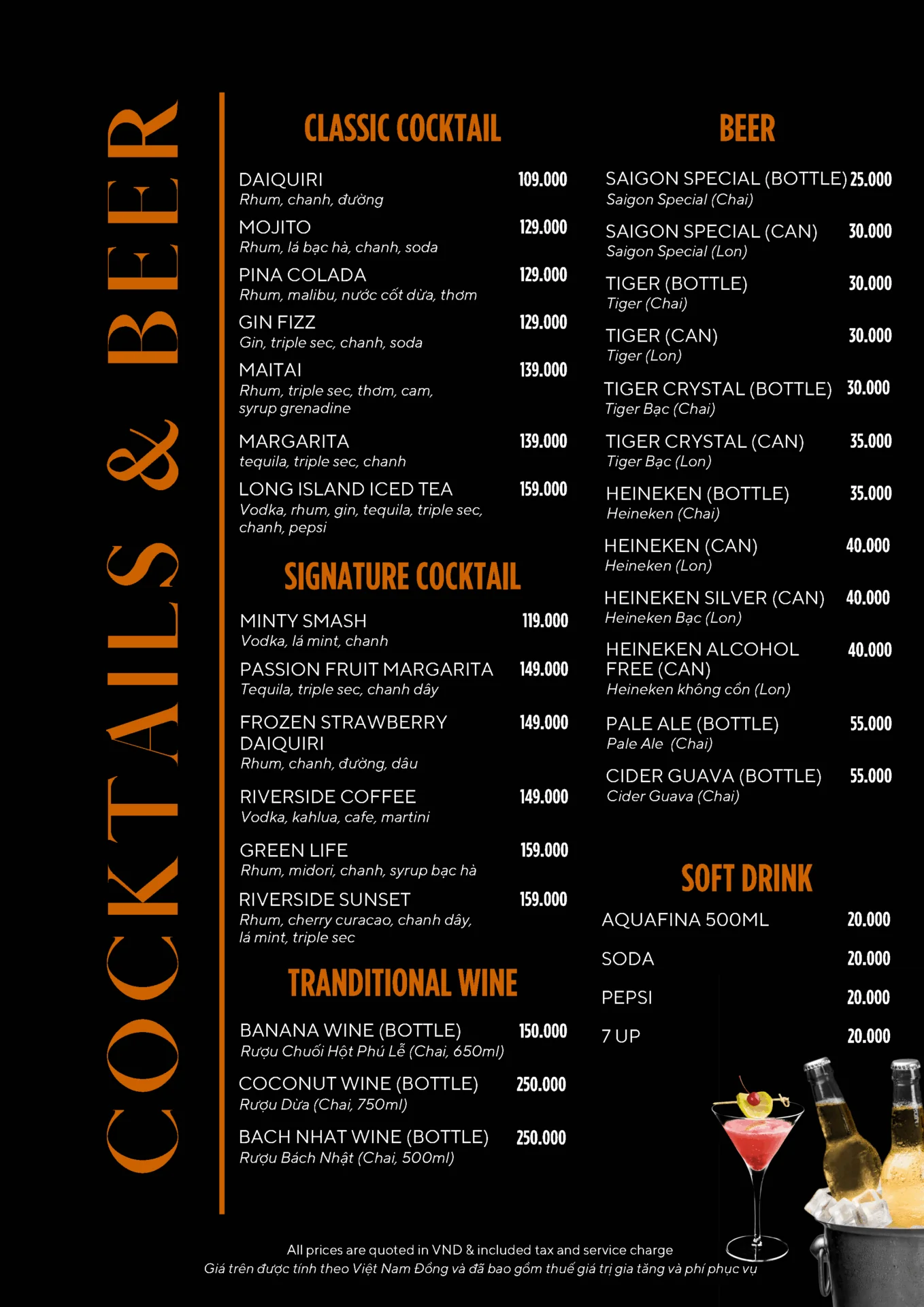 RƯỢU - BIA - COCKTAILS